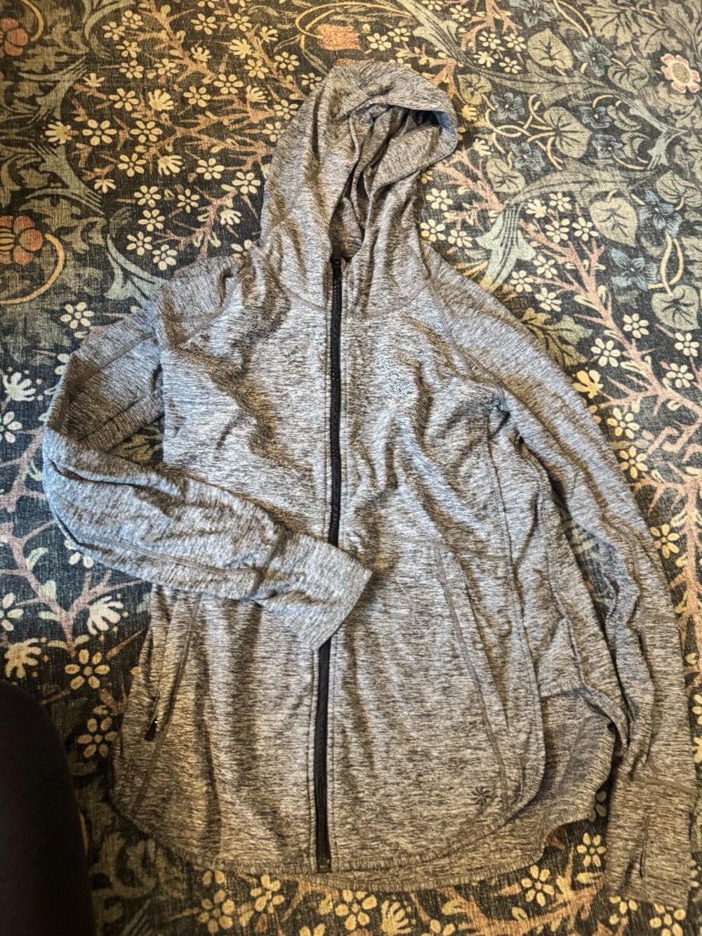 Athleta Heather Gray Full Zip Hoodie Small